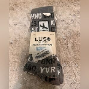 Airport code Gray Crew Socks